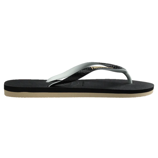 HA-A7 (Havaianas top rubber flip flops black/white 0133) 112391956