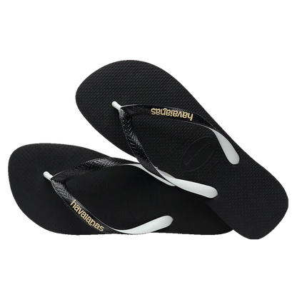 HA-A7 (Havaianas top rubber flip flops black/white 0133) 112391956