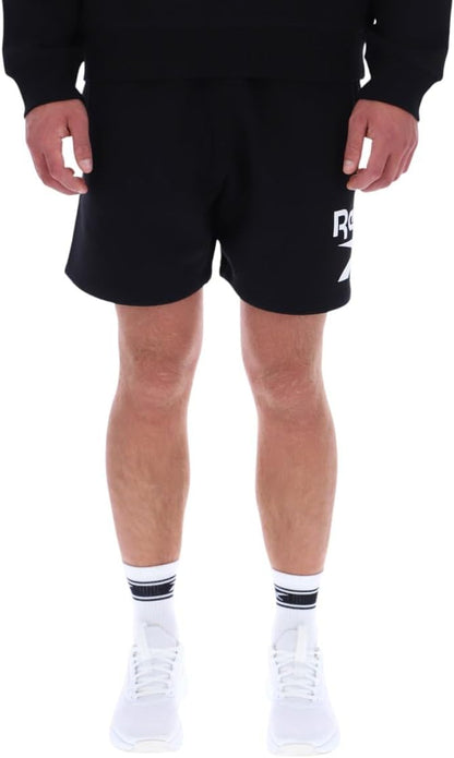 RA-W3 (Reebok mens nate big logo shorts black)
