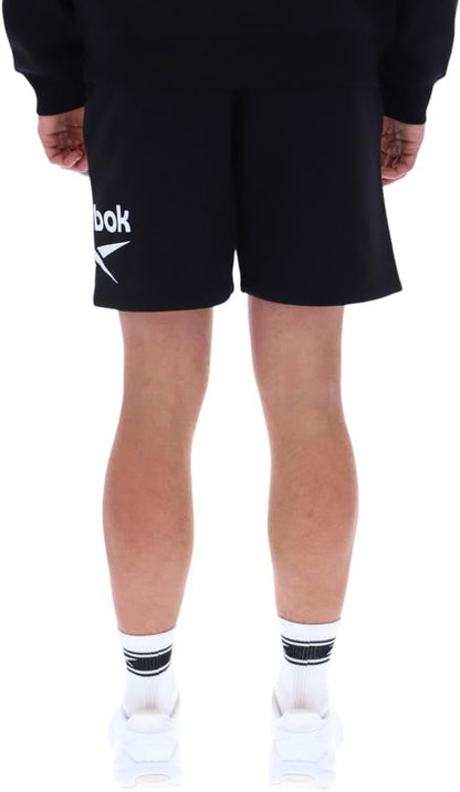 RA-W3 (Reebok mens nate big logo shorts black)