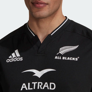 AA-L20 (Adidas all blacks rugby home jersey black/white) 42396820 ADIDAS