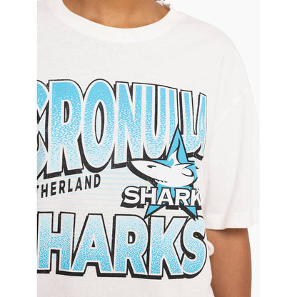 MNA-S31 (Mitchell and ness inclined stack tee cornulla sutherland sharks vintage white) 102393347