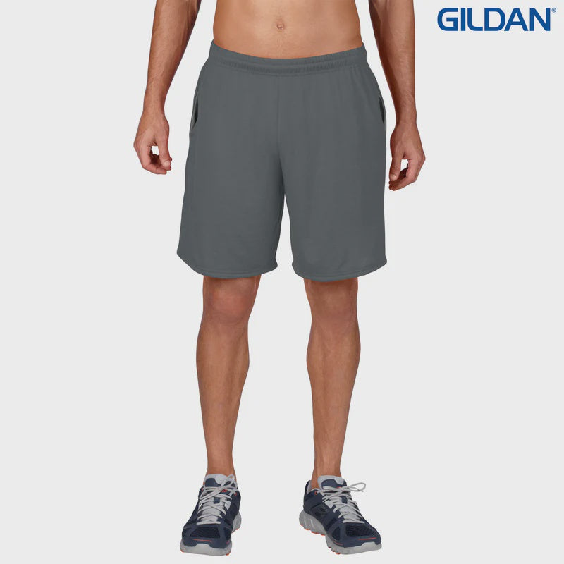 GA-A (Gildan performance shorts charcoal) 12691240