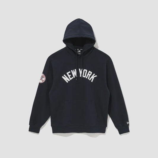 NEA-R11 (New era mlb logo select team lettering new york yankees hoodie navy blue) 52597000