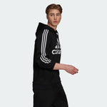 AA-J20 (Adidas big logo essentials fleece 3-stripe fleece hoodie black/white) 42394329 ADIDAS