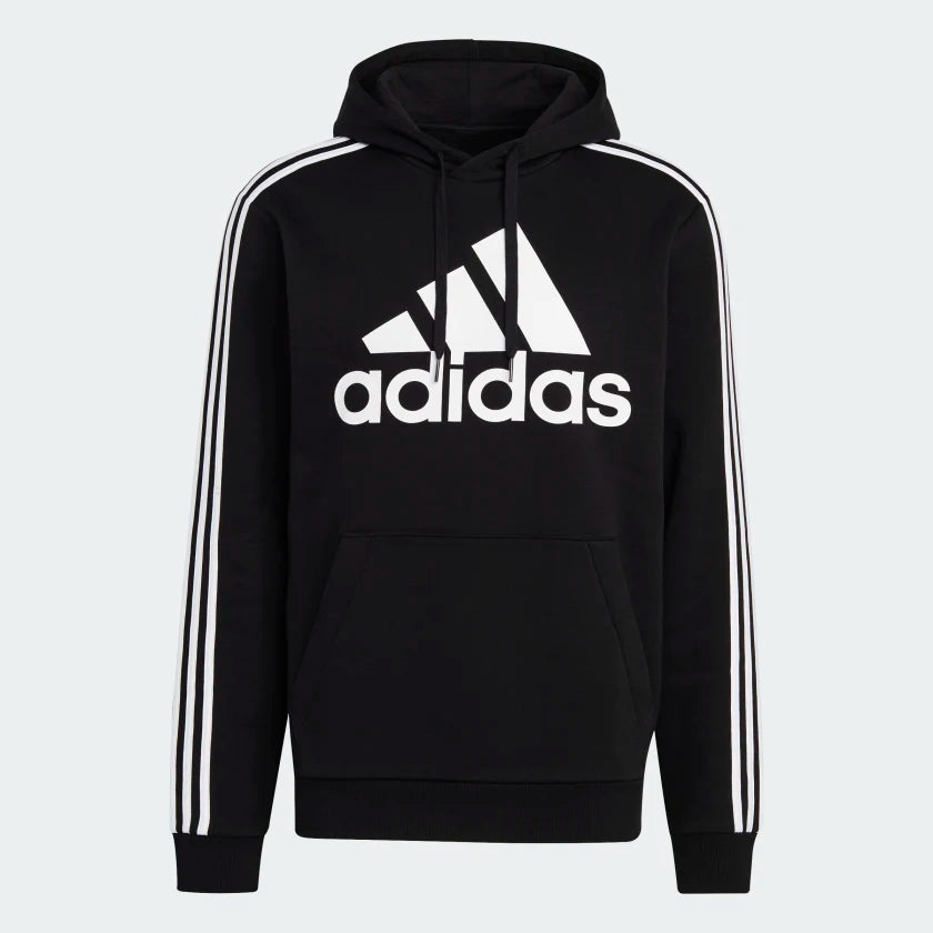 AA-J20 (Adidas big logo essentials fleece 3-stripe fleece hoodie black/white) 42394329 ADIDAS