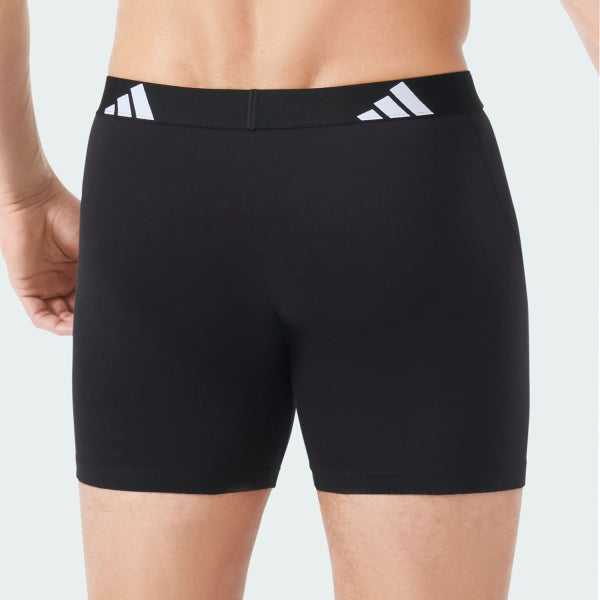 AA-P28 (Adidas 3 pack active flex cotton boxer brief underwear black) 72593691