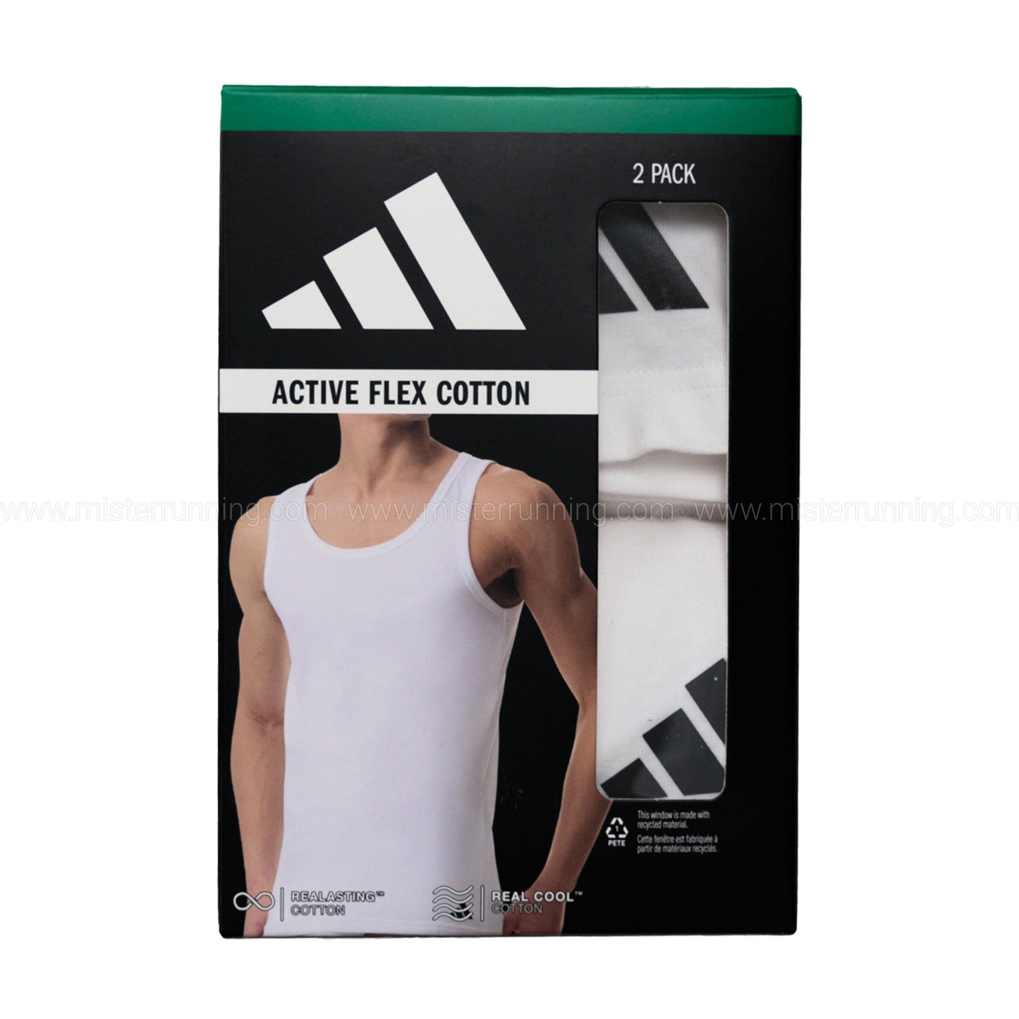 AA-S28 (Adidas 2 pack active flex cotton tank top white) 72593909