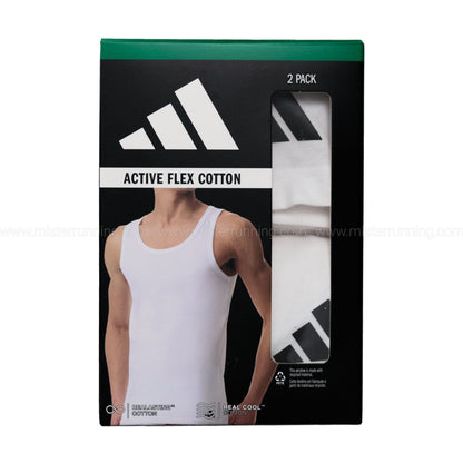 AA-S28 (Adidas 2 pack active flex cotton tank top white) 72593909