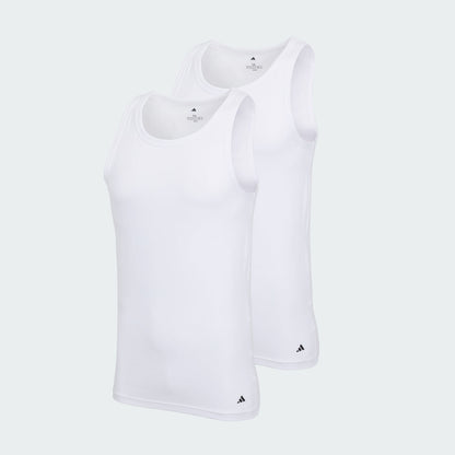 AA-S28 (Adidas 2 pack active flex cotton tank top white) 72593909