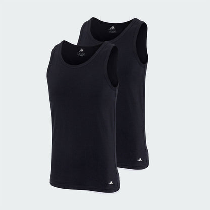 AA-R28 (Adidas 2 pack active flex cotton tank top black) 72593909