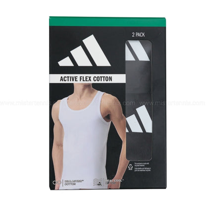 AA-R28 (Adidas 2 pack active flex cotton tank top black) 72593909