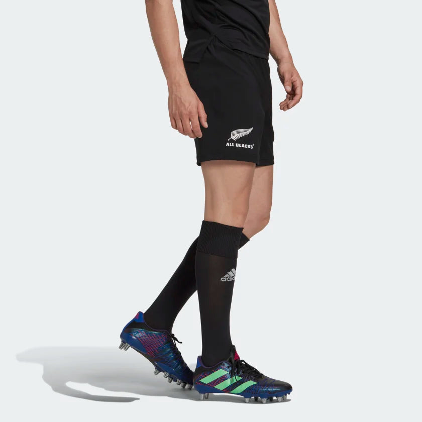 AA-N20 (Adidas all black rugby home shorts black/white) 42393638 ADIDAS