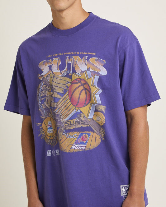 MNA-N39 (Mitchell & ness bevel burst tee suns purple) 112493478