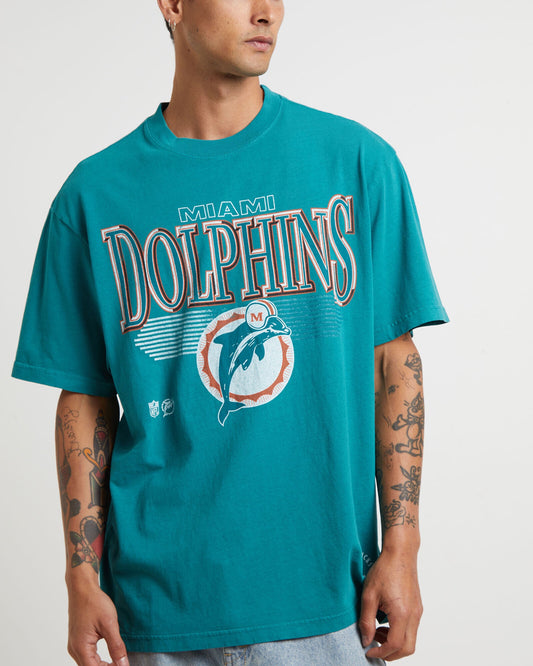 MNA-Z30 (Mitchell and ness underscore tee dolphins aqua) 92393478