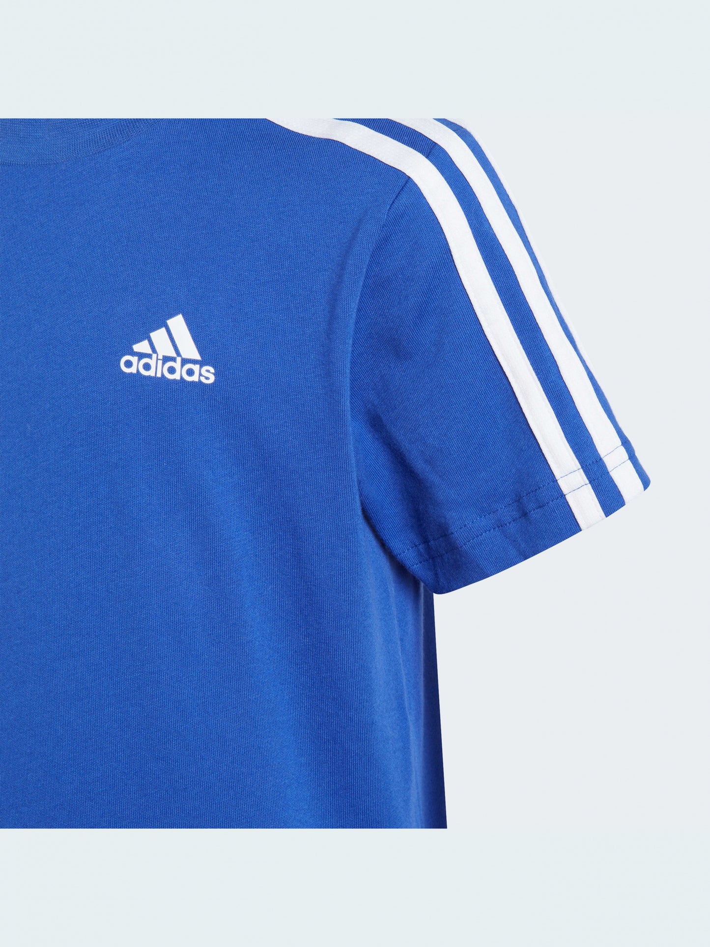 AA-U21 (Adidas essentials 3-stripes tee & shorts set semi lucid blue) 92392815