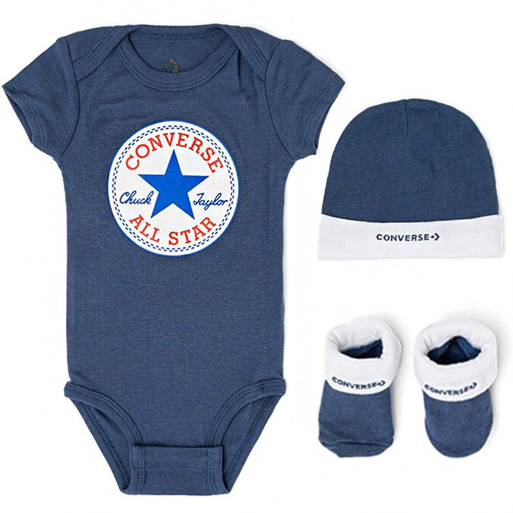 CTA-E (Converse baby chuck patch 3 piece set navy) 72692000