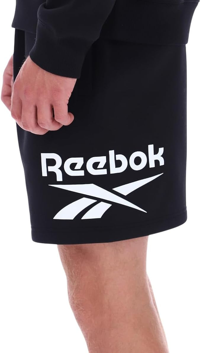 RA-W3 (Reebok mens nate big logo shorts black)