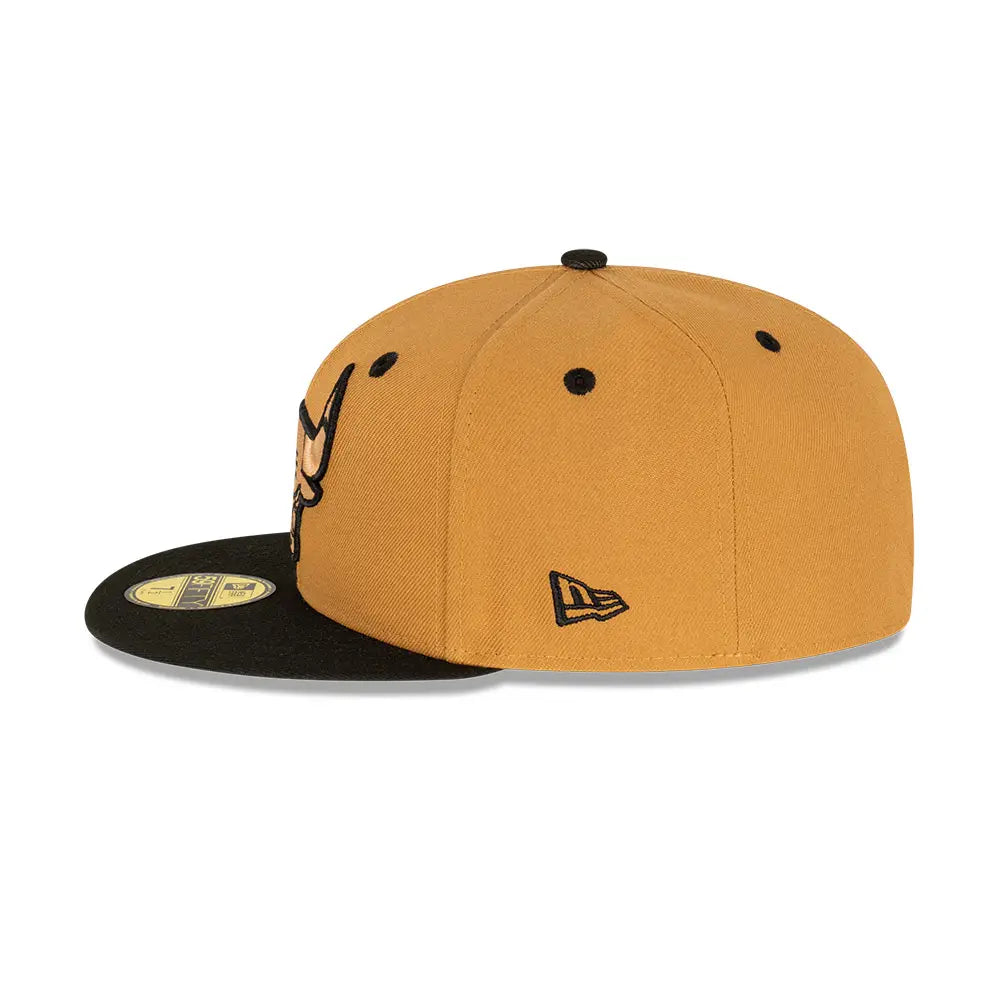 NEC-M53 (New era 5950 multi league wheat black chicago bulls fitted hat) 72393750