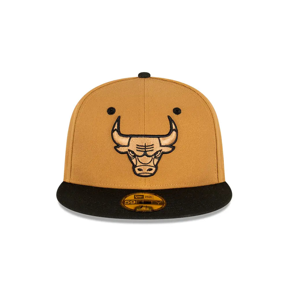 NEC-M53 (New era 5950 multi league wheat black chicago bulls fitted hat) 72393750