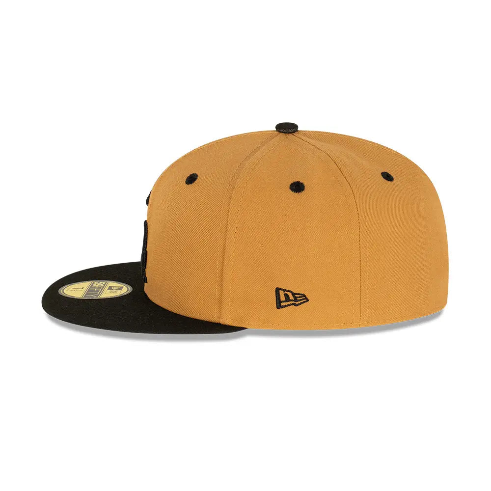 NEC-K53 (New era 5950 multi league wheat black dodgers fitted hat) 72393750