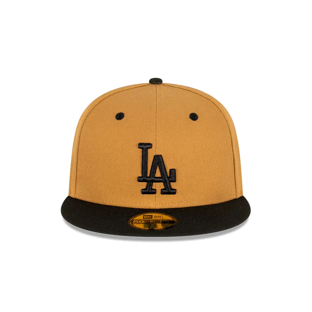 NEC-K53 (New era 5950 multi league wheat black dodgers fitted hat) 72393750