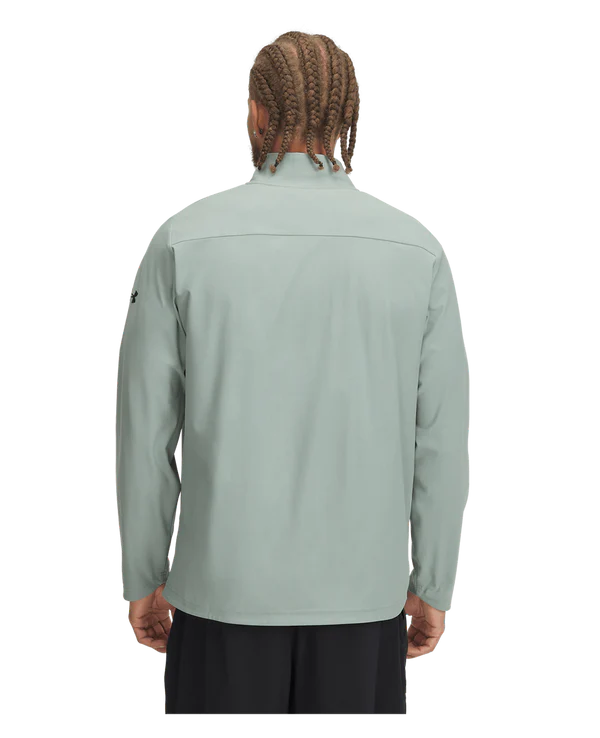 UAA-D15 (Under armour mens unstoppable non-hooded full-zip  jacket silica green/black) 52598695