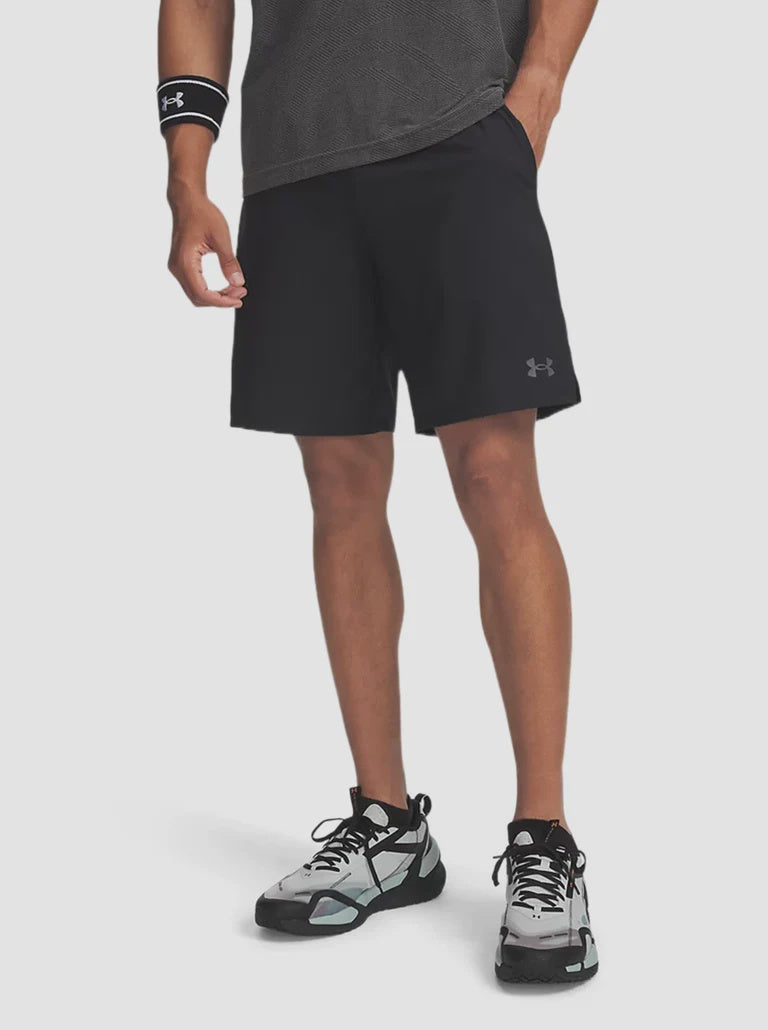 UAA-T16 (Under armour mens vanish 8" woven 2.0 shorts black/castle rock) 82693043