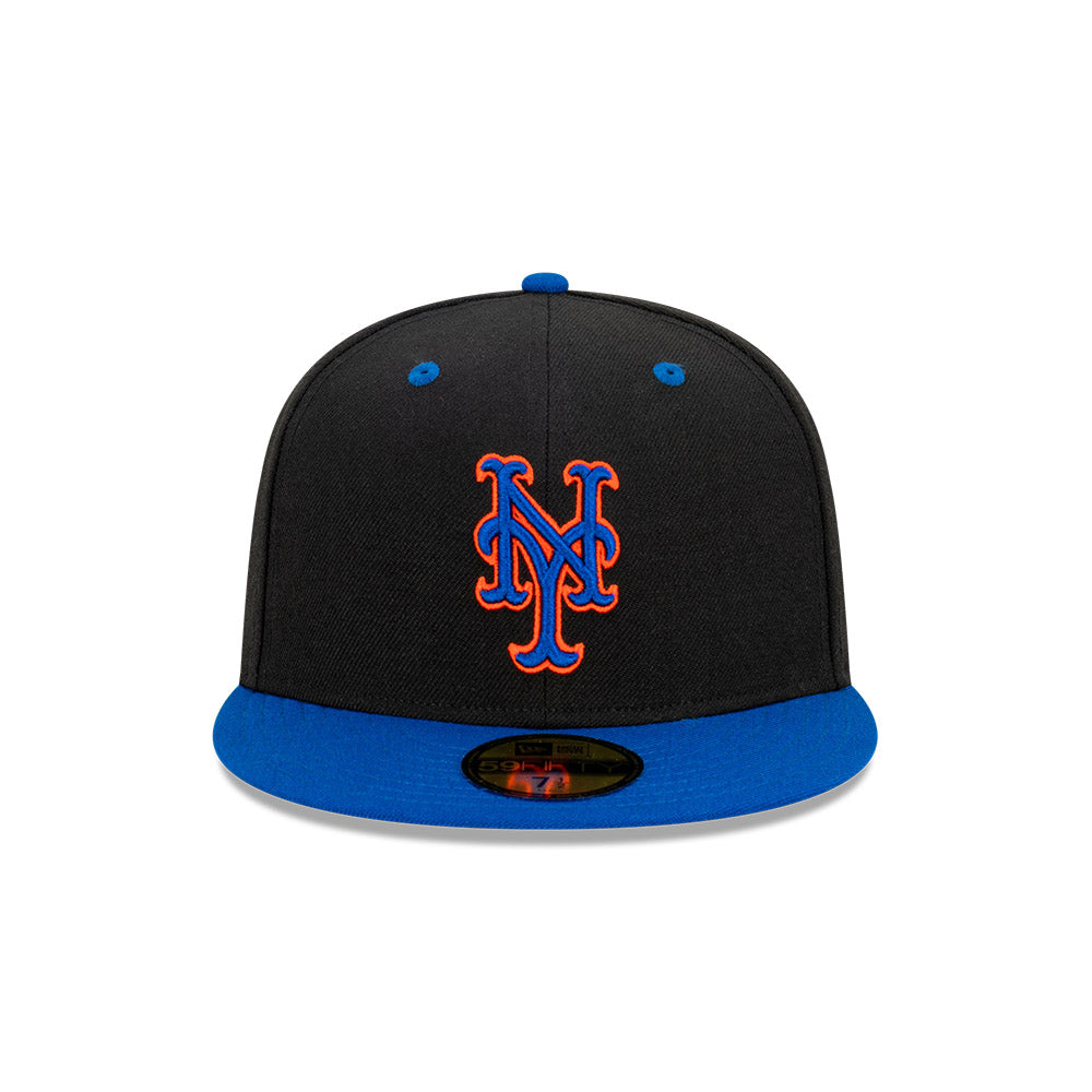 NEC-G47 (New era 5950 2 tone classic new york mets black lry fitted hat) 12394000 NEW ERA