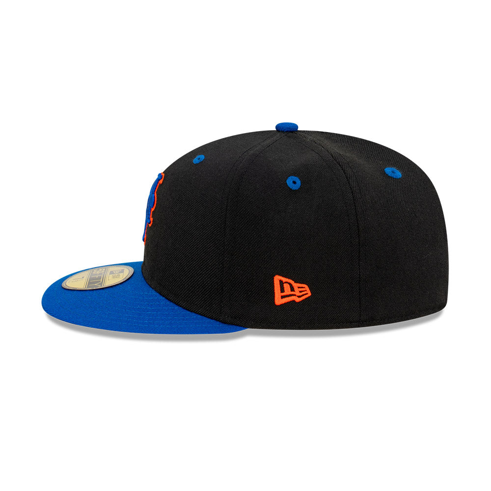 NEC-G47 (New era 5950 2 tone classic new york mets black lry fitted hat) 12394000 NEW ERA