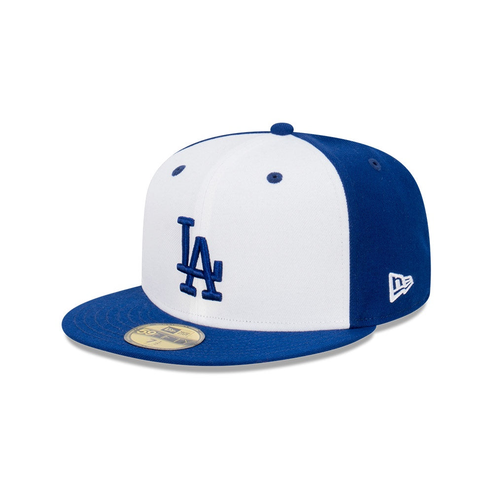 NEC-V44 (New era 5950 blockout la dodgers dry/white fitted hat) 112294000