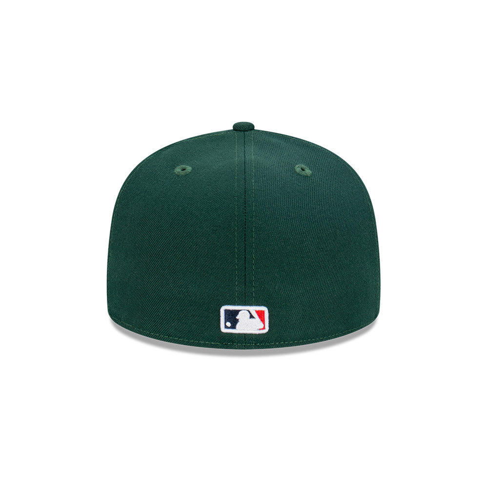 NEC-X44 (New era 5950 blockout oakland athletics dry/white fitted hat) 112294000