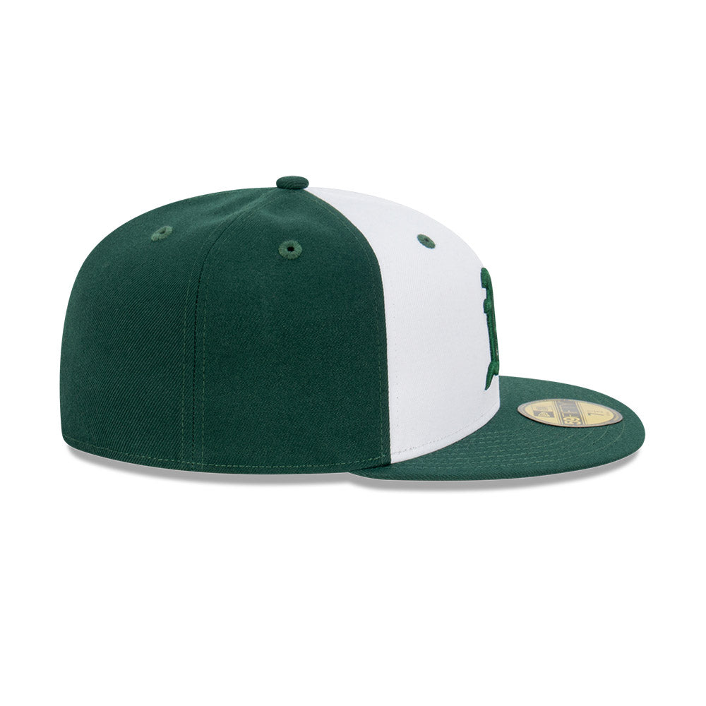 NEC-X44 (New era 5950 blockout oakland athletics dry/white fitted hat) 112294000