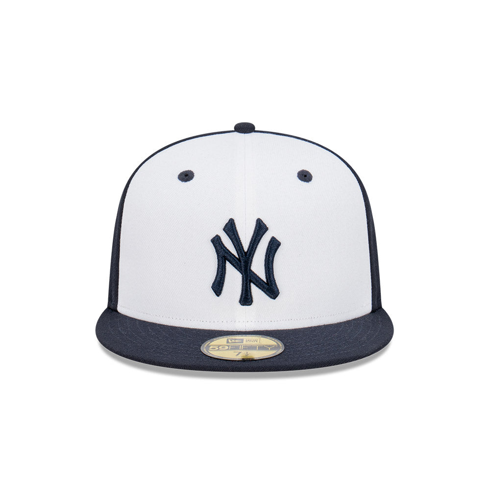 NEC-W44 (New era 5950 blockout new york yankees navy/white fitted hat) 112294000