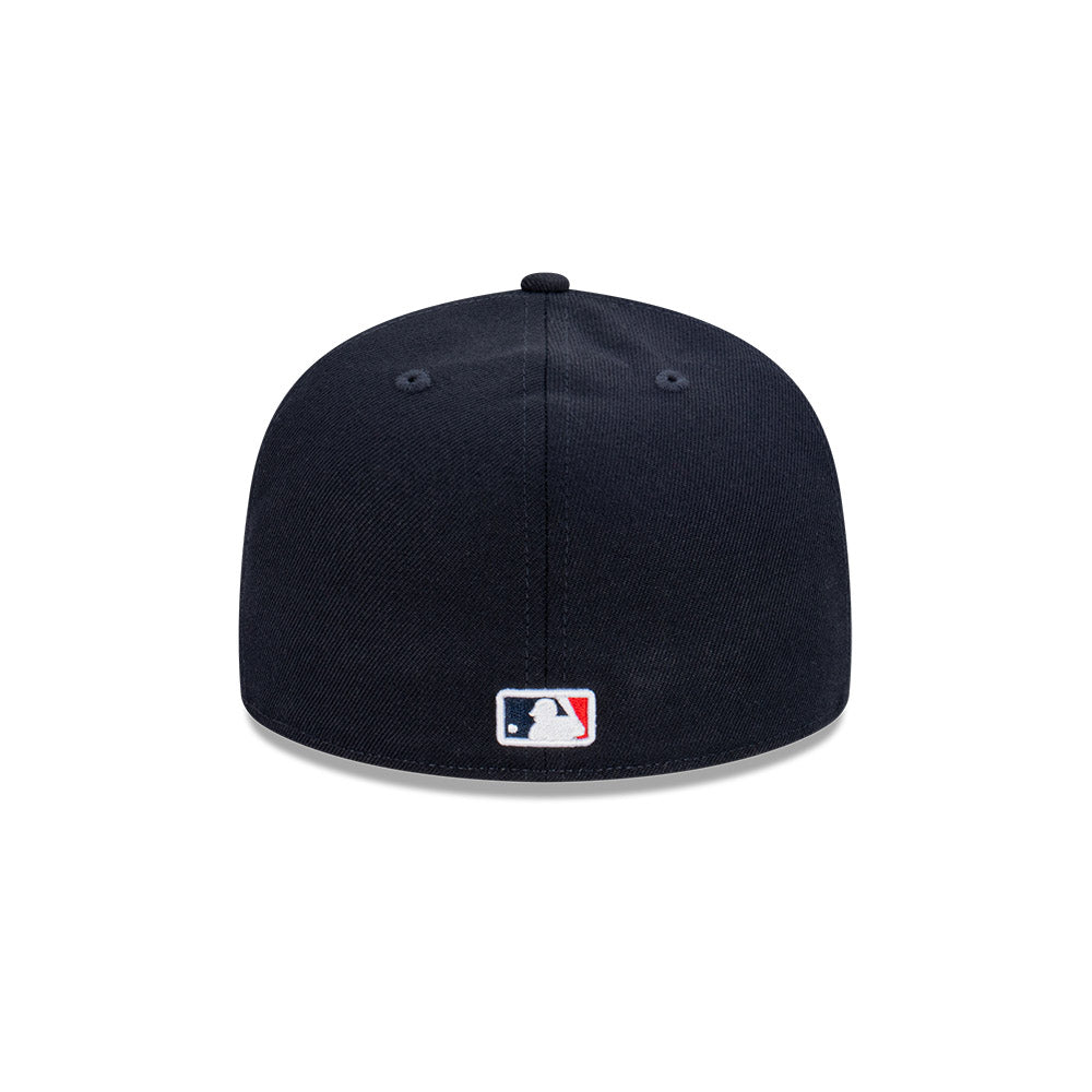 NEC-W44 (New era 5950 blockout new york yankees navy/white fitted hat) 112294000