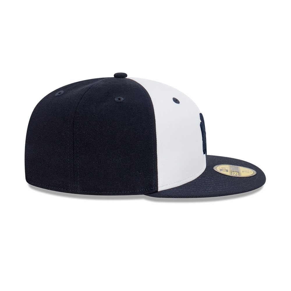 NEC-W44 (New era 5950 blockout new york yankees navy/white fitted hat) 112294000