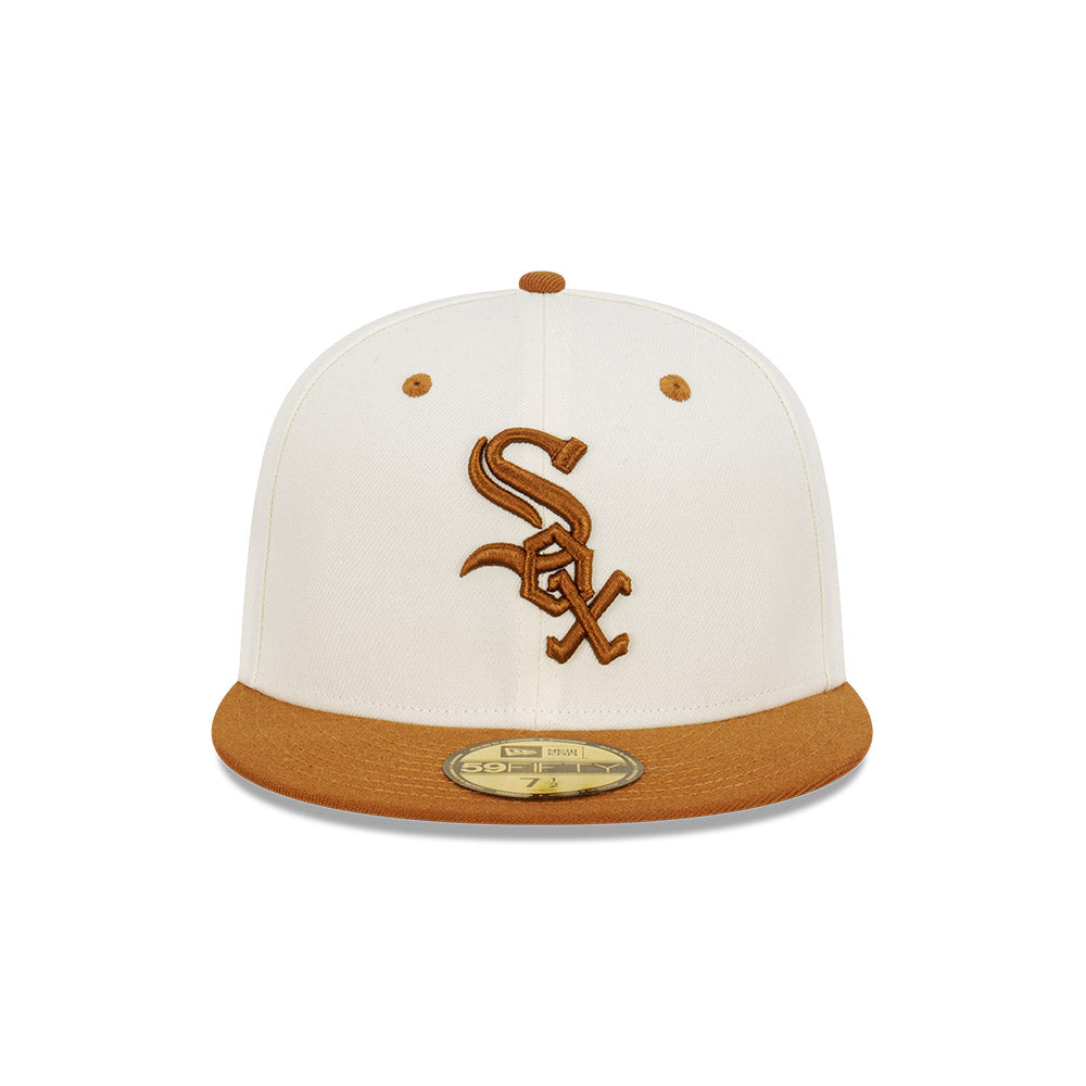 NEC-P44 (New era 5950 peanut butter chicago white sox fitted hat) 112294000