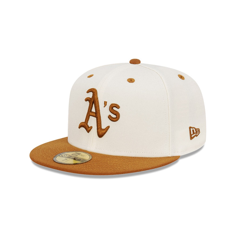 NEC-Q44 (New era 5950 peanut butter oakland athletics fitted hat) 112294000