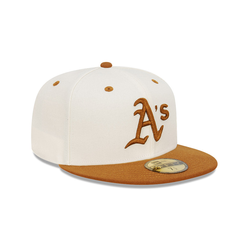 NEC-Q44 (New era 5950 peanut butter oakland athletics fitted hat) 112294000