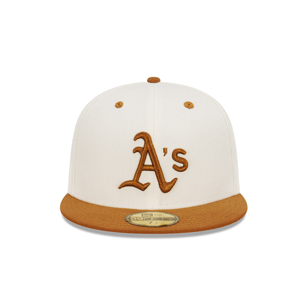 NEC-Q44 (New era 5950 peanut butter oakland athletics fitted hat) 112294000