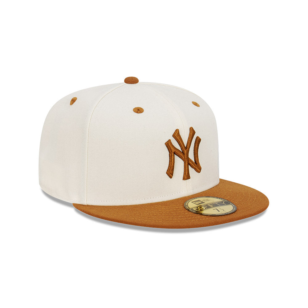 NEC-O44 (New era 5950 peanut butter new york yankees fitted hat) 112294000