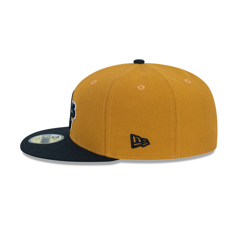 NEC-M48 (New era 5950 vintage gold oakland athletics fitted hat vtg/black) 32293970 NEW ERA