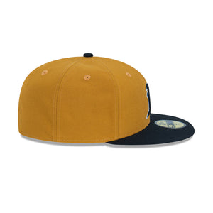 NEC-M48 (New era 5950 vintage gold oakland athletics fitted hat vtg/black) 32293970 NEW ERA
