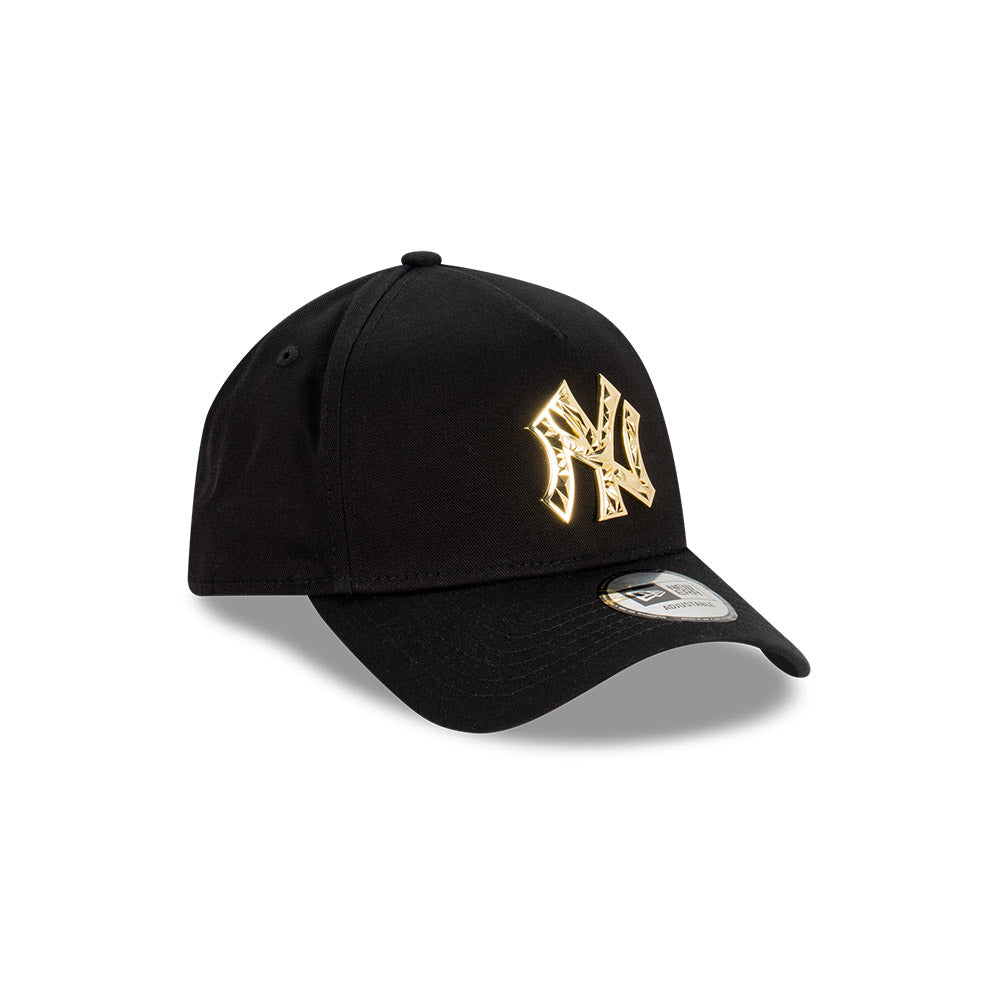 NEC-F49 (New era K frame frctrd metal new york yankees black/mtg snapback osfm) 32292850 NEW ERA