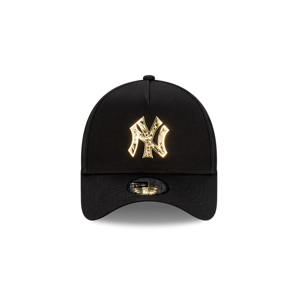 NEC-F49 (New era K frame frctrd metal new york yankees black/mtg snapback osfm) 32292850 NEW ERA