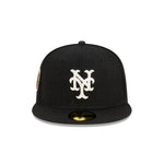 NEC-D50 (New era 5950 archive patch new york mets black/white fitted hat) 42393970 NEW ERA