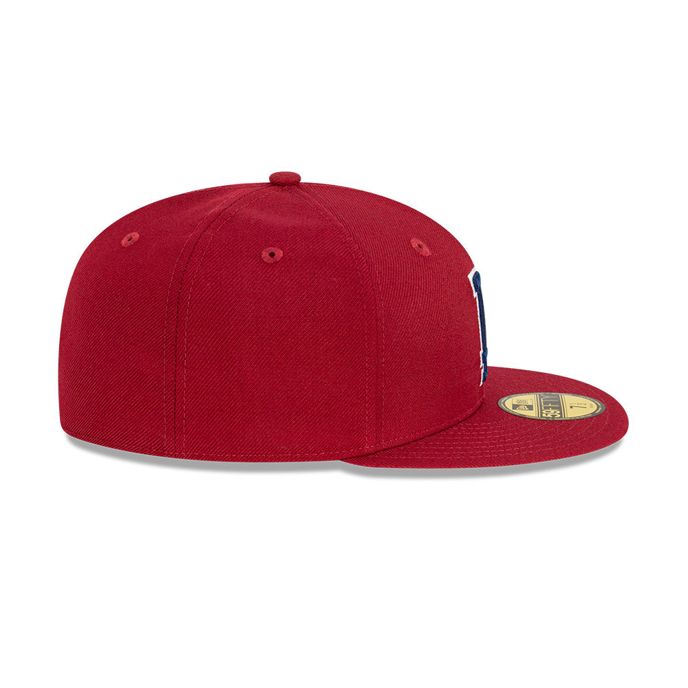 NEC-P51 (New era 5950 bordeaux blue la dodgers fitted hat maroon/navy) 52393750 NEW ERA