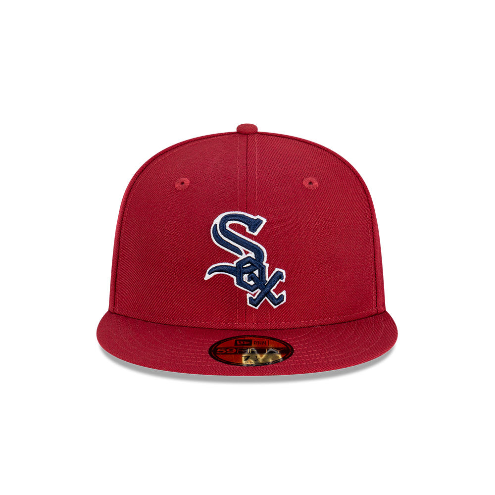 NEC-R51 (New era 5950 bordeaux blue chicago white sox fitted hat maroon/navy) 52393750 NEW ERA