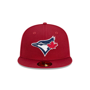 NEC-S51 (New era 5950 bordeaux blue toronto blue jays fitted hat maroon/navy) 52393750 NEW ERA
