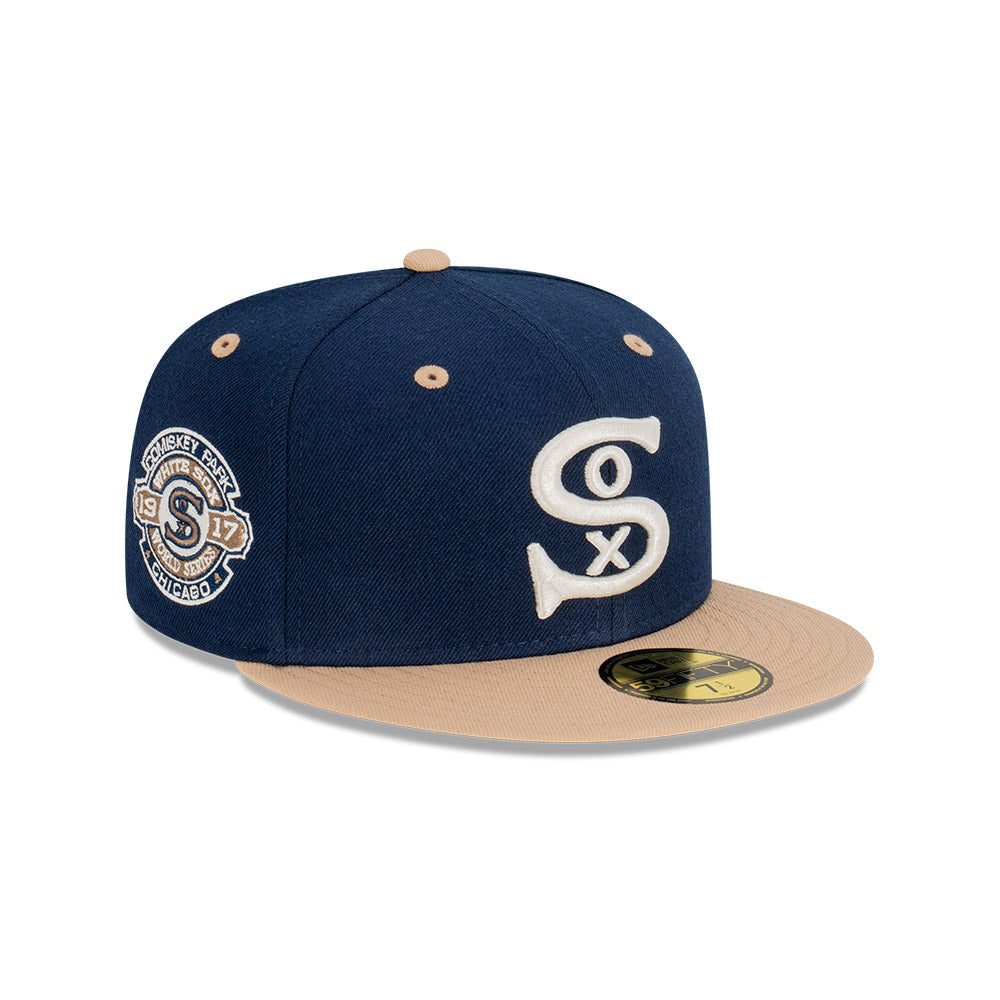 NEC-N50 (New era 5950 ocean khaki chicago white sox fitted hat) 52393970 NEW ERA